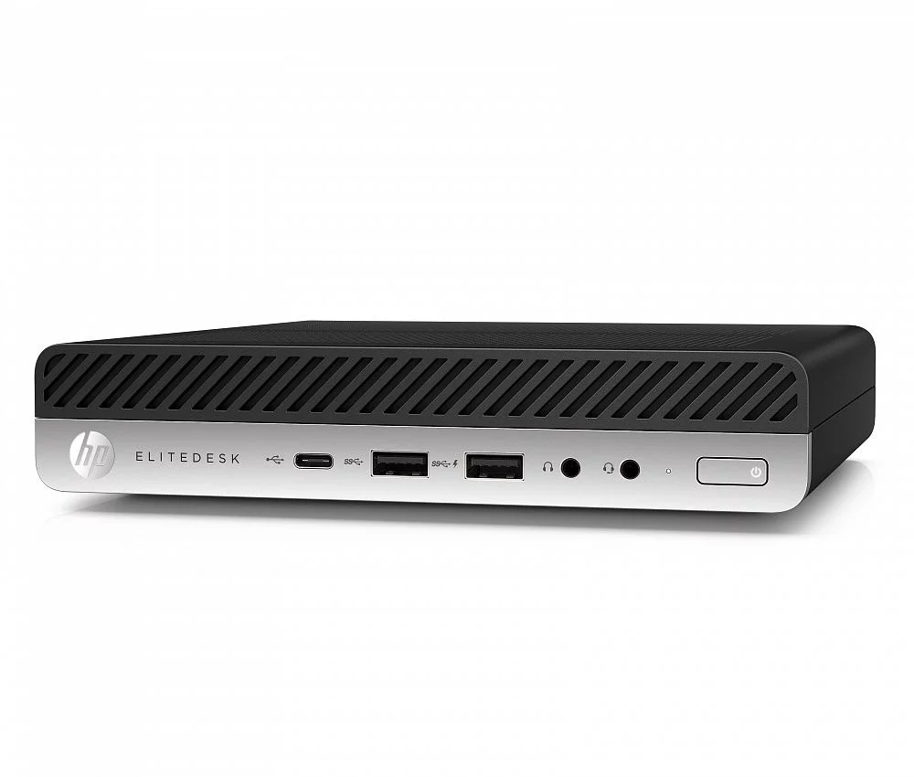 Мини ПК HP EliteDesk 800 G4 DM i3-8100t / 8gb / 256 ssd / (б.у.) (Front -Mic. Audio, 2xUSB, 1xType-c ; Back - 3xDP, 4xUSB, GLan, Win 10 лицензия)
