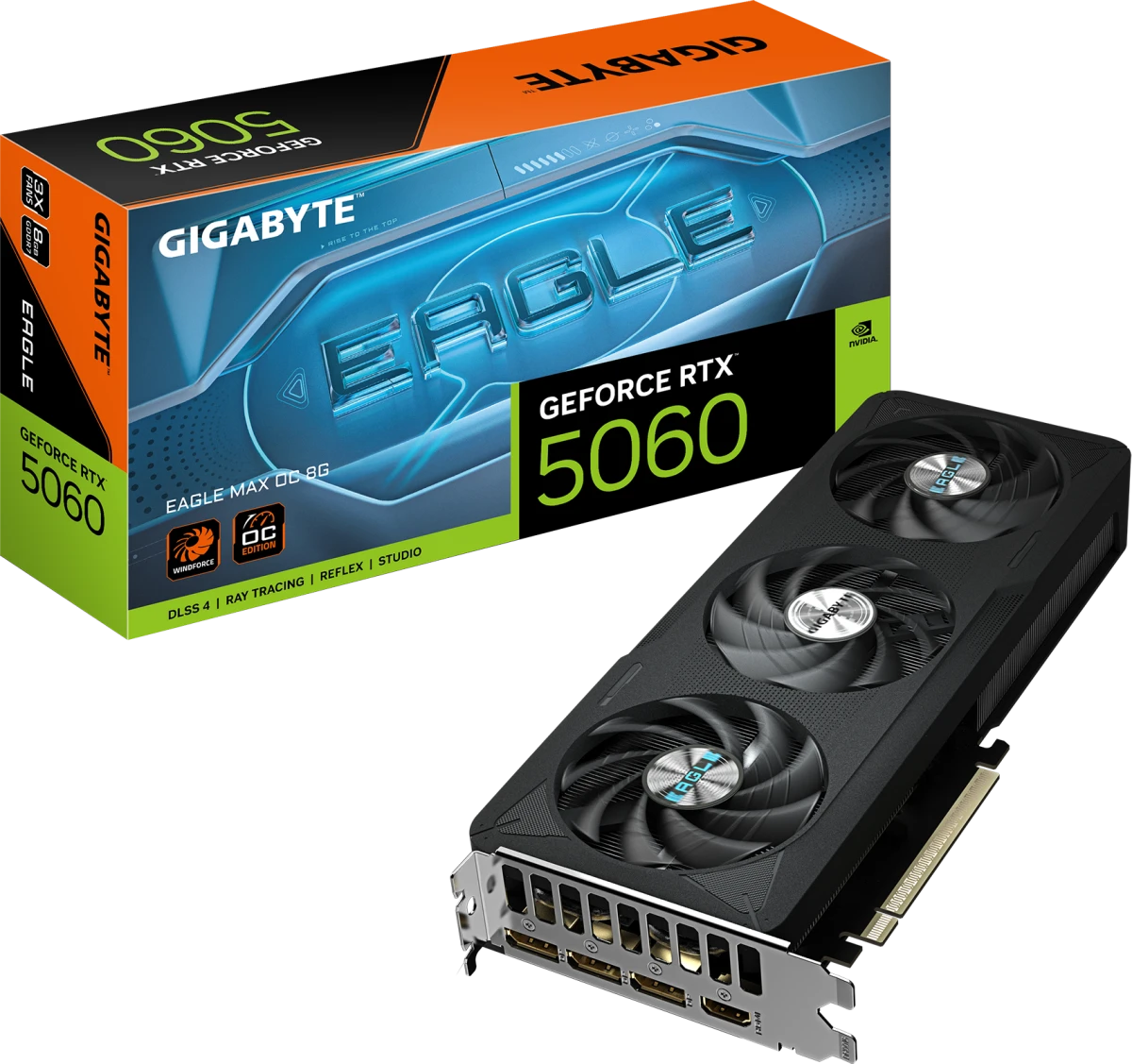 Видеокарта Gigabyte RTX 5060 Eagle Max OC 8G (GV-N5060EAGLEMAX OC-8GD)