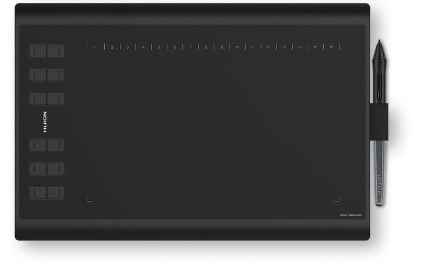 Графический планшет Huion H1060P Black (254x159мм, 5080lpi, 8192 уровня, 233 RPS, USB)