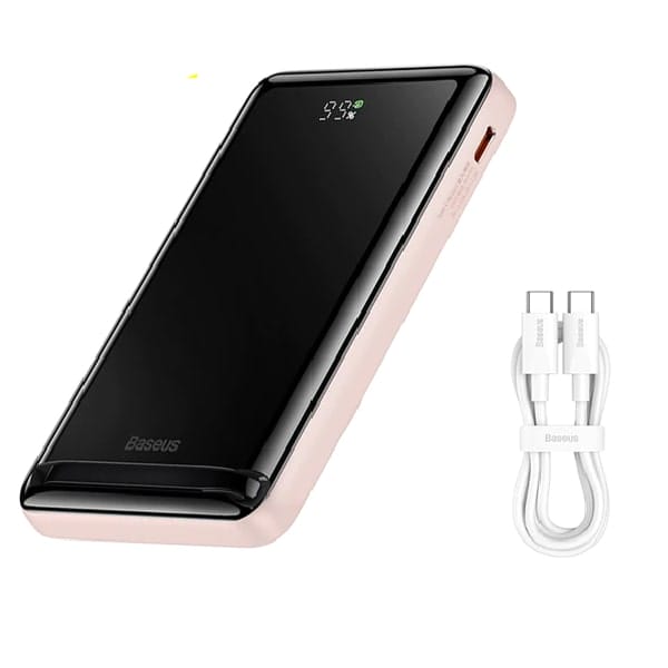 Портативное зарядное устройство Baseus Magnetic Bracket Wireless Power Bank 20W (розовый) (PPCX000204)