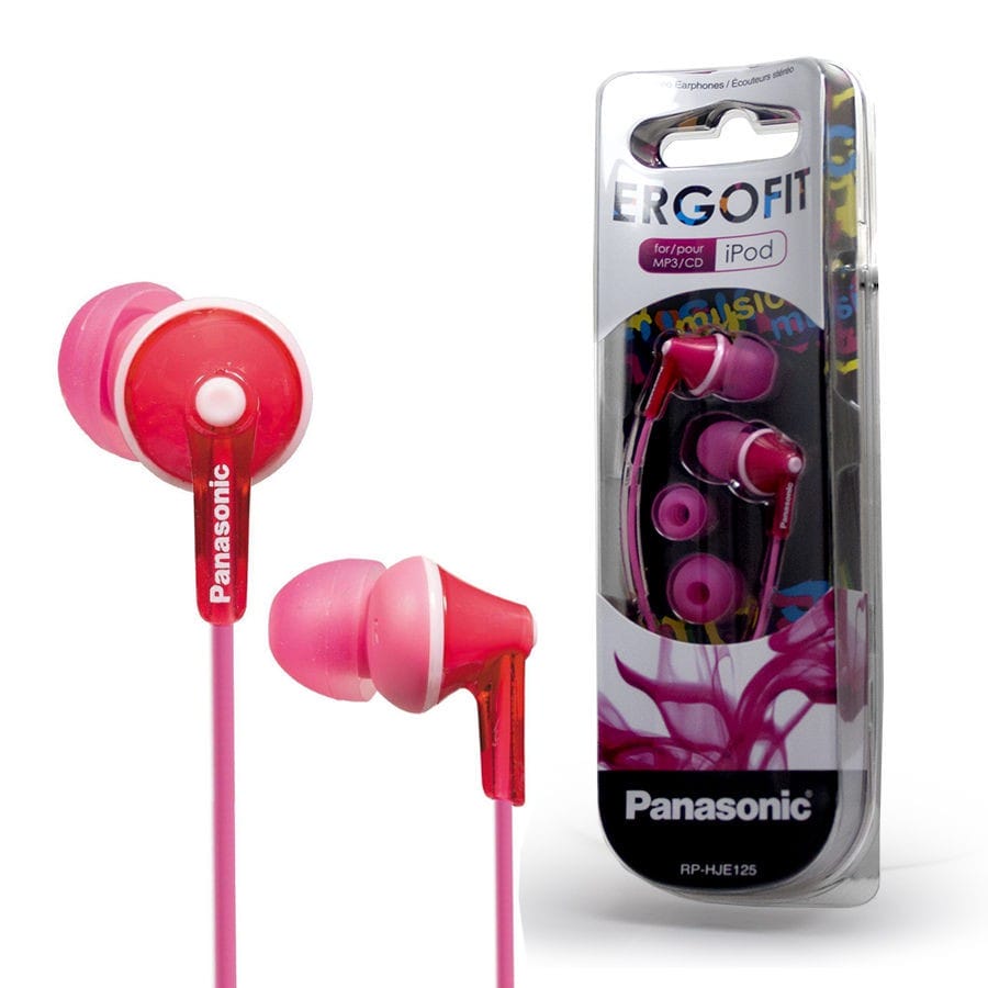 Наушники Panasonic RP-HJE125E-P Pink (внутриканальные, закрытые, 10-24000 Гц, 16 Ом)