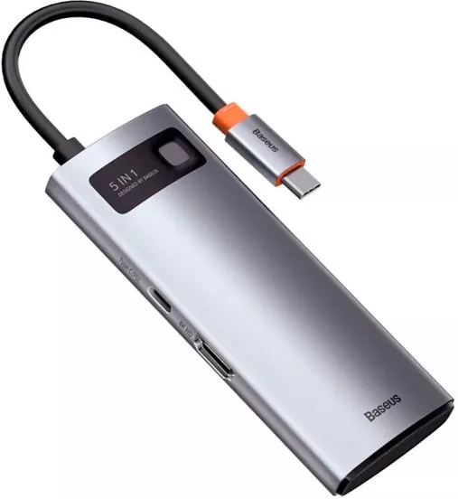Док-станция Baseus Metal Gleam Gray (CAHUB-CX0G)