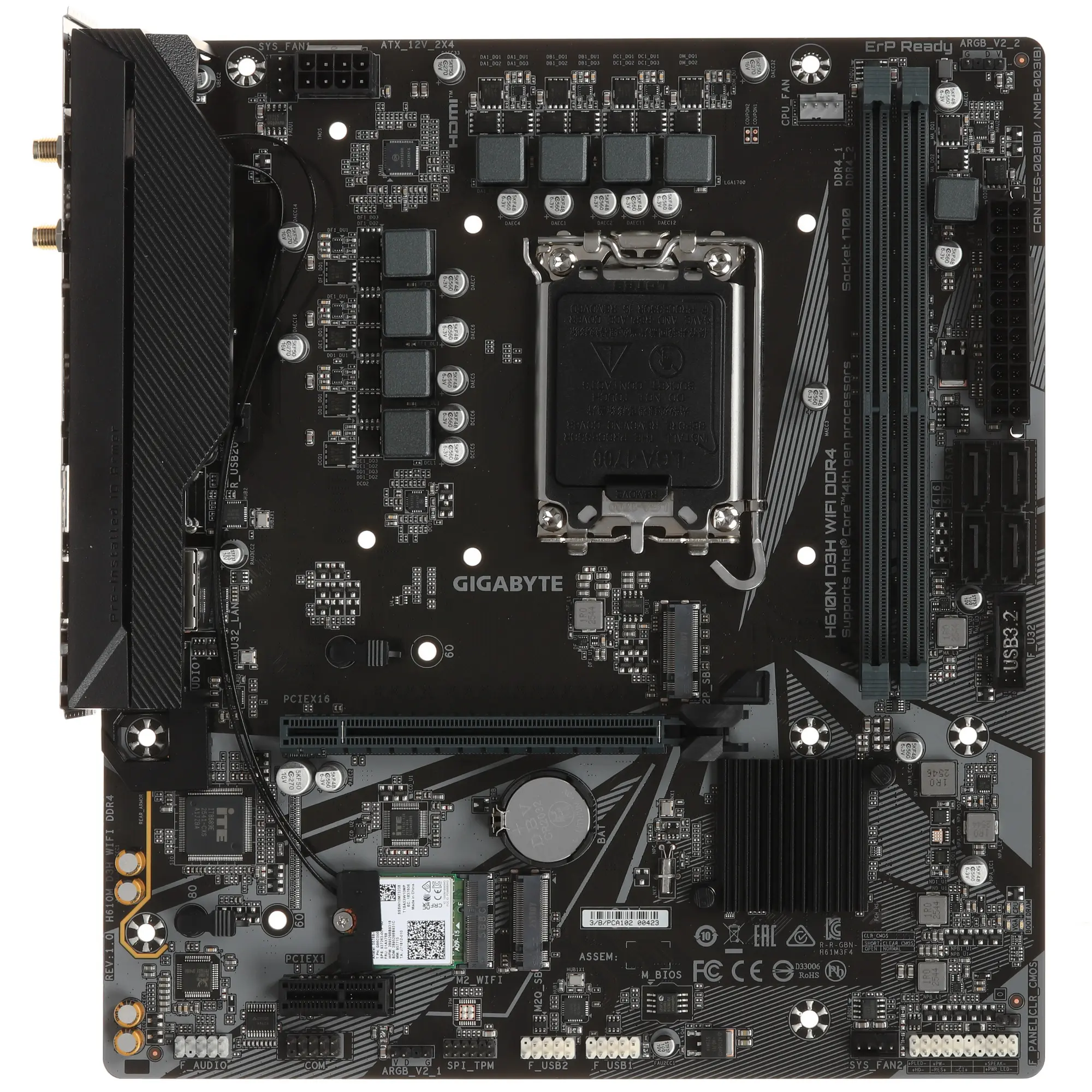 Материнская плата Gigabyte H610M D3H WIFI DDR4
