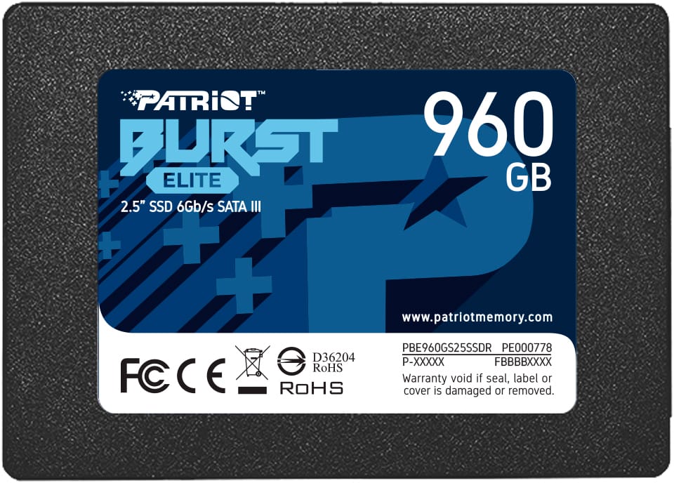 Жесткий диск SSD 960Gb Patriot Burst Elite (PBE960GS25SSDR)