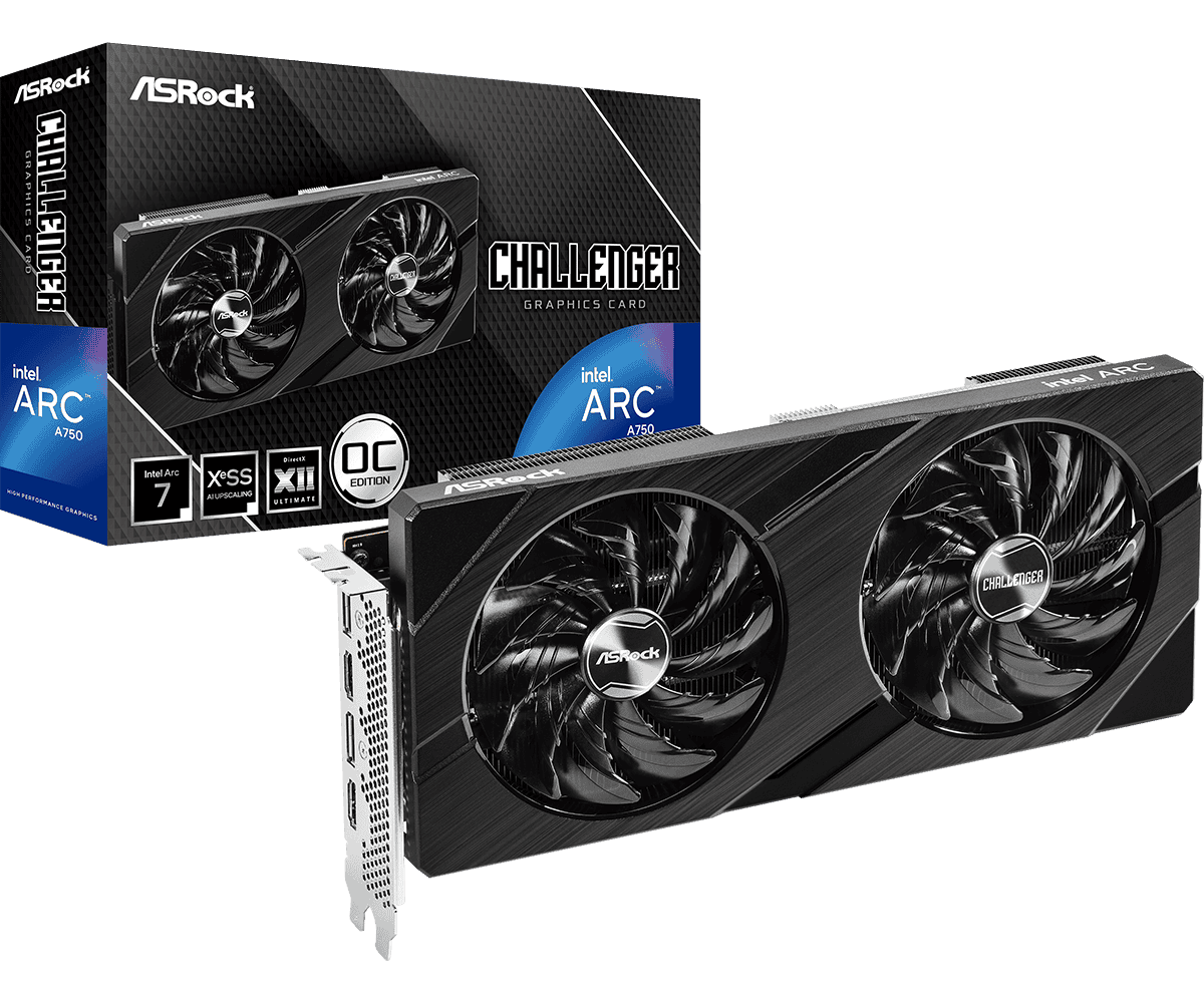 Видеокарта AsRock A750 Challenger D 8GB OC (A750 CLD 8GO)