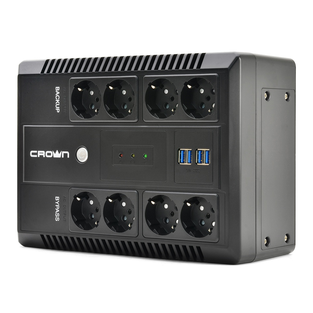 Источник бесперебойного питания 1000VA CrownMicro CMUS-295 EURO SMART