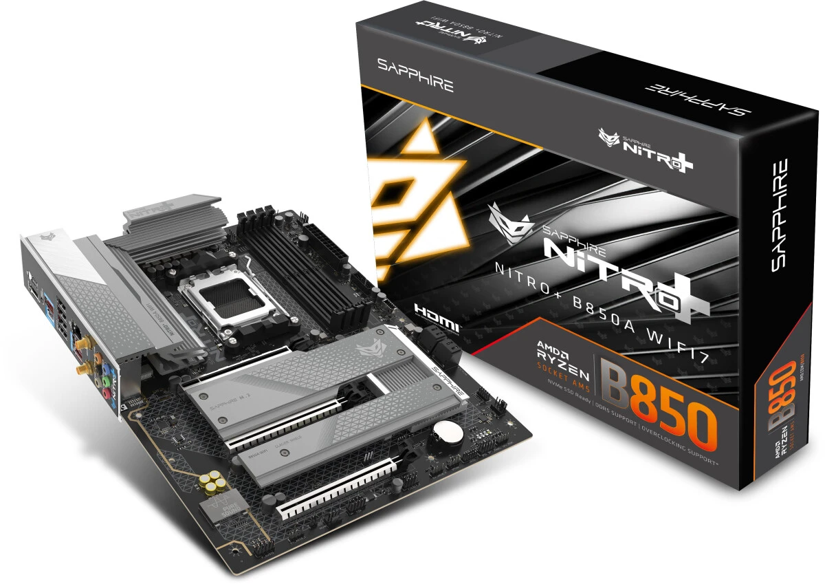 Материнская плата Sapphire NITRO+ B850A WIFI7 (52123-03-40G)