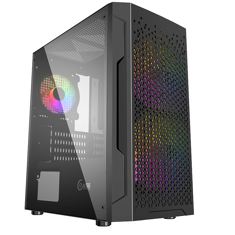 Корпус Powercase Mistral Micro Z3B Mesh LED Black (CMIMZB-L3)