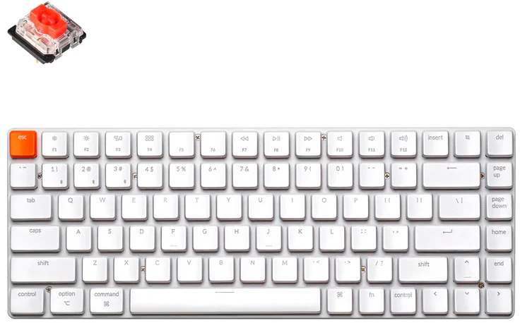 Клавиатура Keychron K3 V2 White (K3-K1-RU) (Gateron G Pro Red Switch)