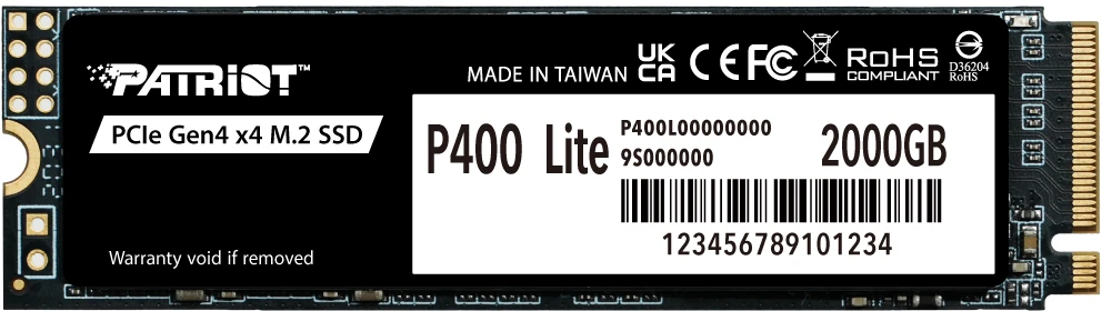 Жесткий диск SSD 2Tb Patriot P400 Lite (P400LP2KGM28H)