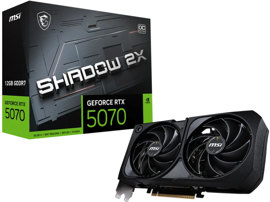 Видеокарта MSI RTX 5070 (RTX 5070 12G SHADOW 2X OC)