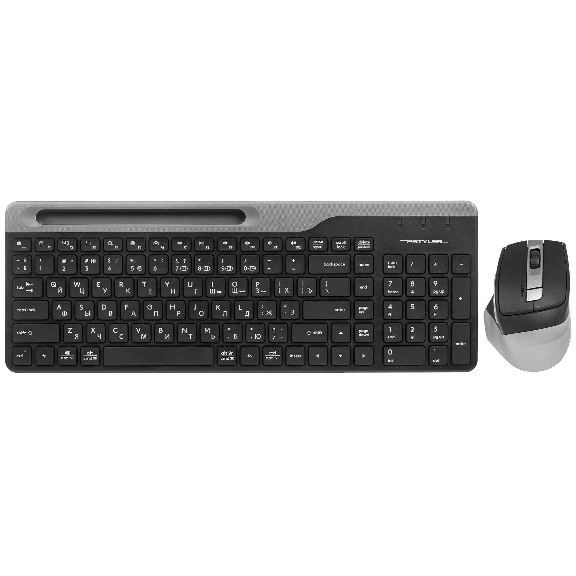 Клавиатура+мышь A4Tech Fstyler FB2535C SMOKY GREY