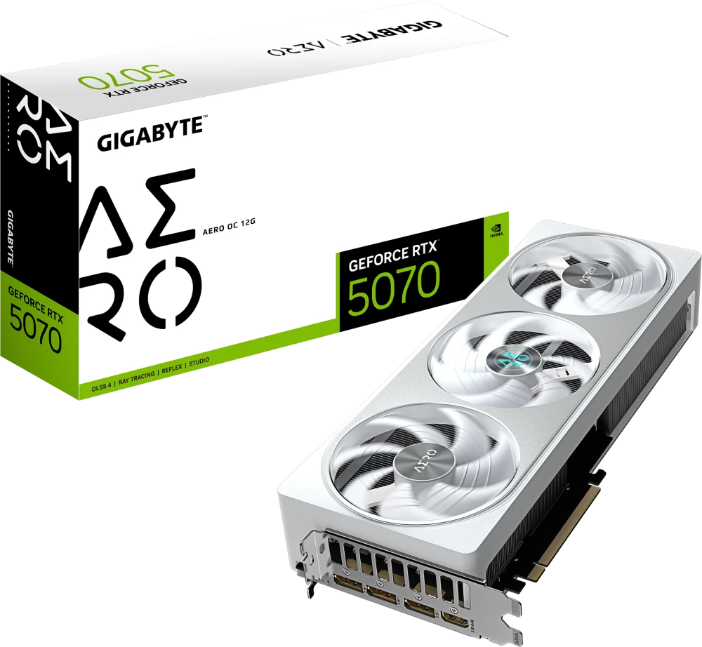 Видеокарта Gigabyte RTX 5070 Aero OC 12G (GV-N5070AERO OC-12GD)