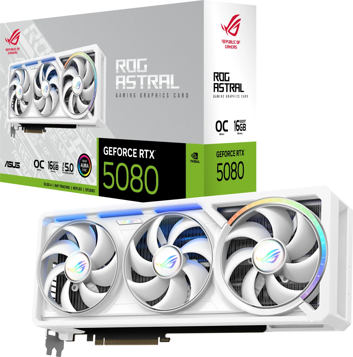 Видеокарта Asus RTX 5080 ROG Astral White OC Edition 16Gb (ROG-ASTRAL-RTX5080-O16G-WHITE)