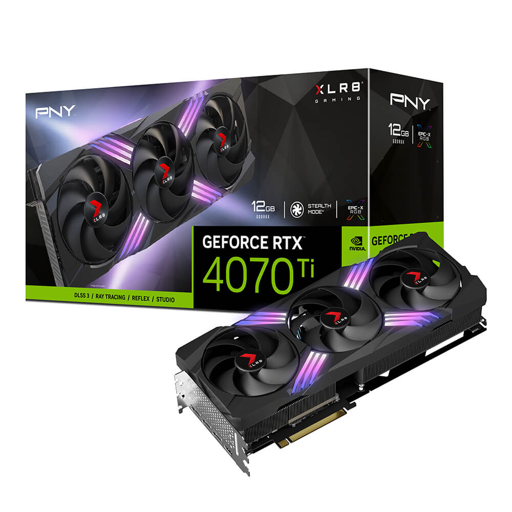 Видеокарта PNY RTX 4070Ti XLR8 Gaming Verto Triple Fan (VCG4070T12TFXXPB1-O)