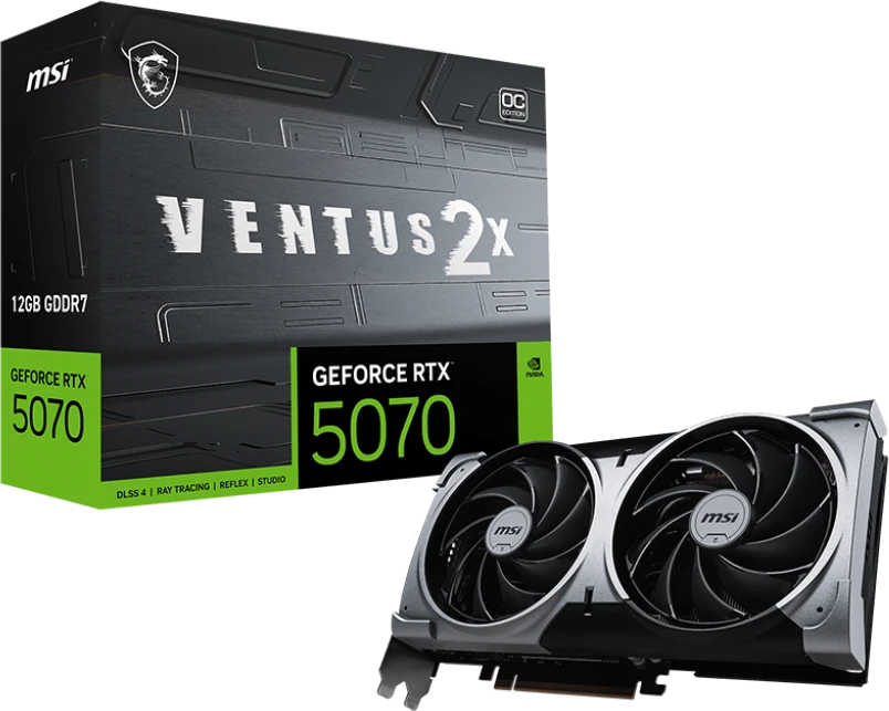 Видеокарта MSI RTX 5070 (RTX 5070 12G VENTUS 2X OC)
