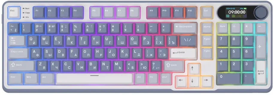 Клавиатура Royal Kludge RK-S98 RGB Ocean Blue (RK Cream)