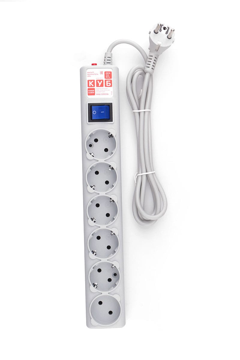 Сетевой фильтр Power Cube SPG(5+1)-B-6 1.9м