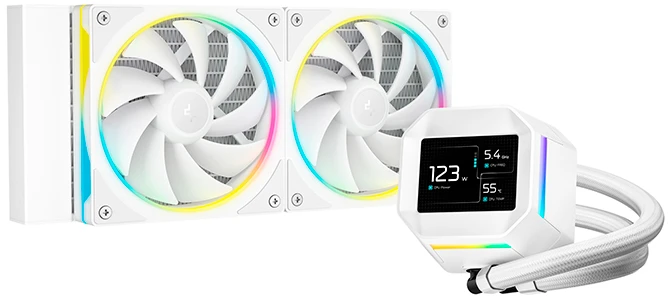 Система жидкостного охлаждения DeepCool LM240 WH (R-LM240-WHDMMC-1)