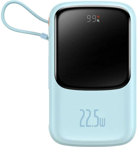 Портативное зарядное устройство Baseus Qpow Pro Digital Display Fast Charge 22.5W 20000mAh (голубой) (PPQD030103)