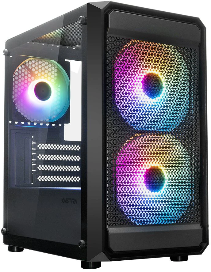 Корпус XASTRA A303M 3FRGB (черный) (A303M-2FC14F-1FC12F)