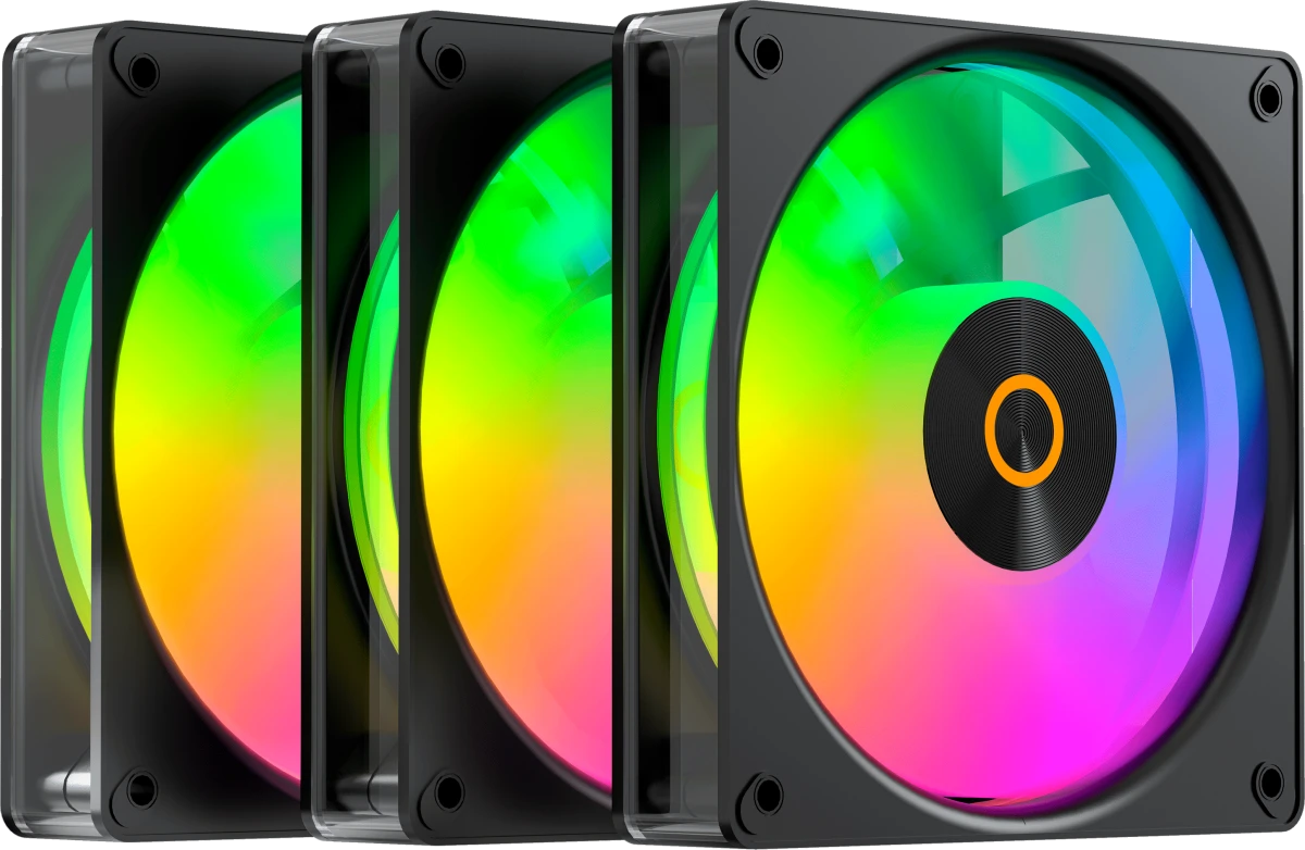 Набор вентиляторов Ocypus Gamma F12 Elite BK ARGB Reverse Blade 3 in 1 (Gamma-F12-BK3AM01E-GL)