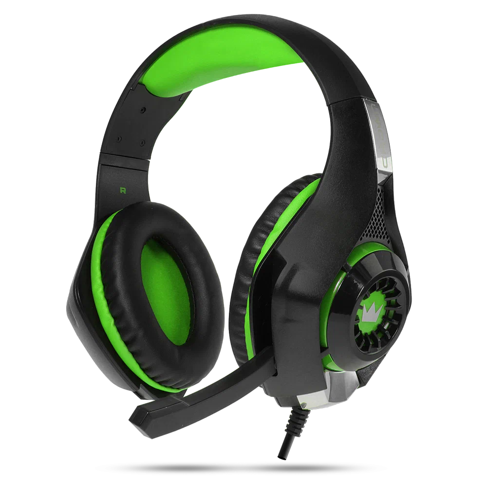 Наушники CrownMicro CMGH-102T Black&green
