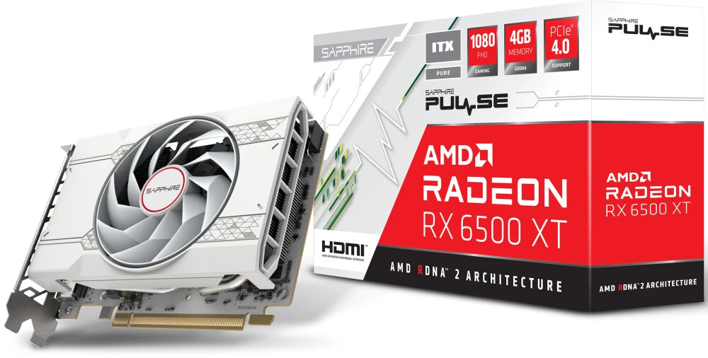 Видеокарта Sapphire RX 6500 XT ITX Pulse Pure Gaming OC (11314-04-20G)