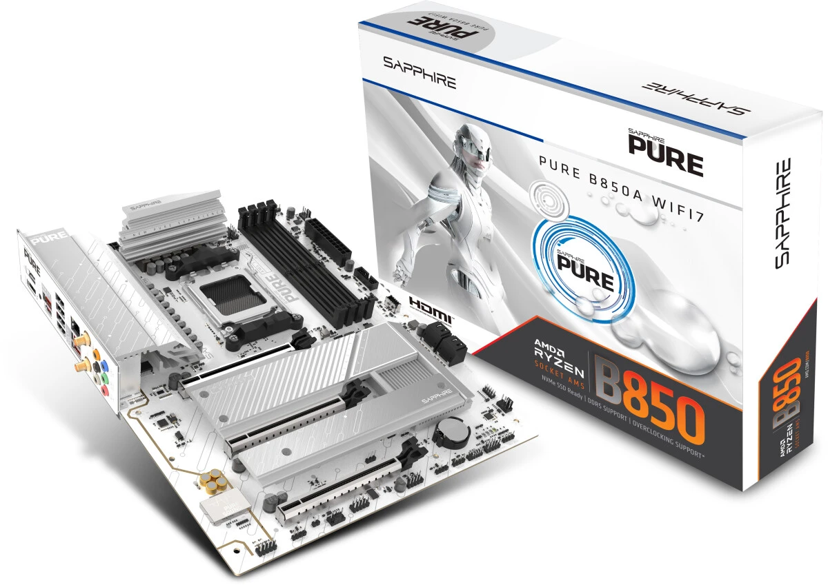 Материнская плата Sapphire Pure B850A WiFi7 (52123-11-40G)