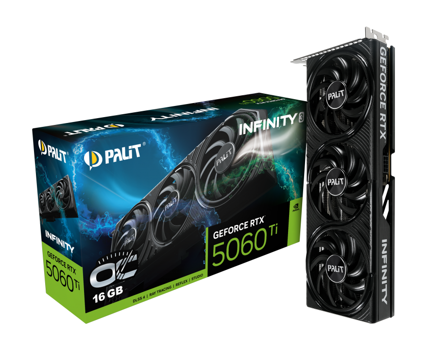Видеокарта Palit RTX 5060Ti Infinity 3 OC 16GB (NE7506TS19T1-GB2061S)