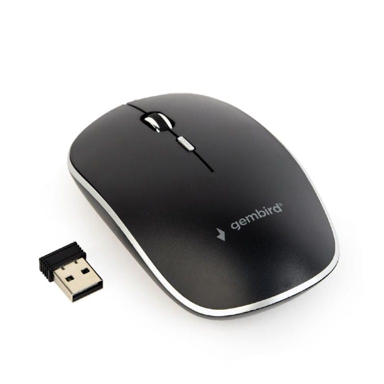 Беспроводная мышь Gembird MUSW-4B-01 Black (1600 dpi, 4 кнопки, радио)