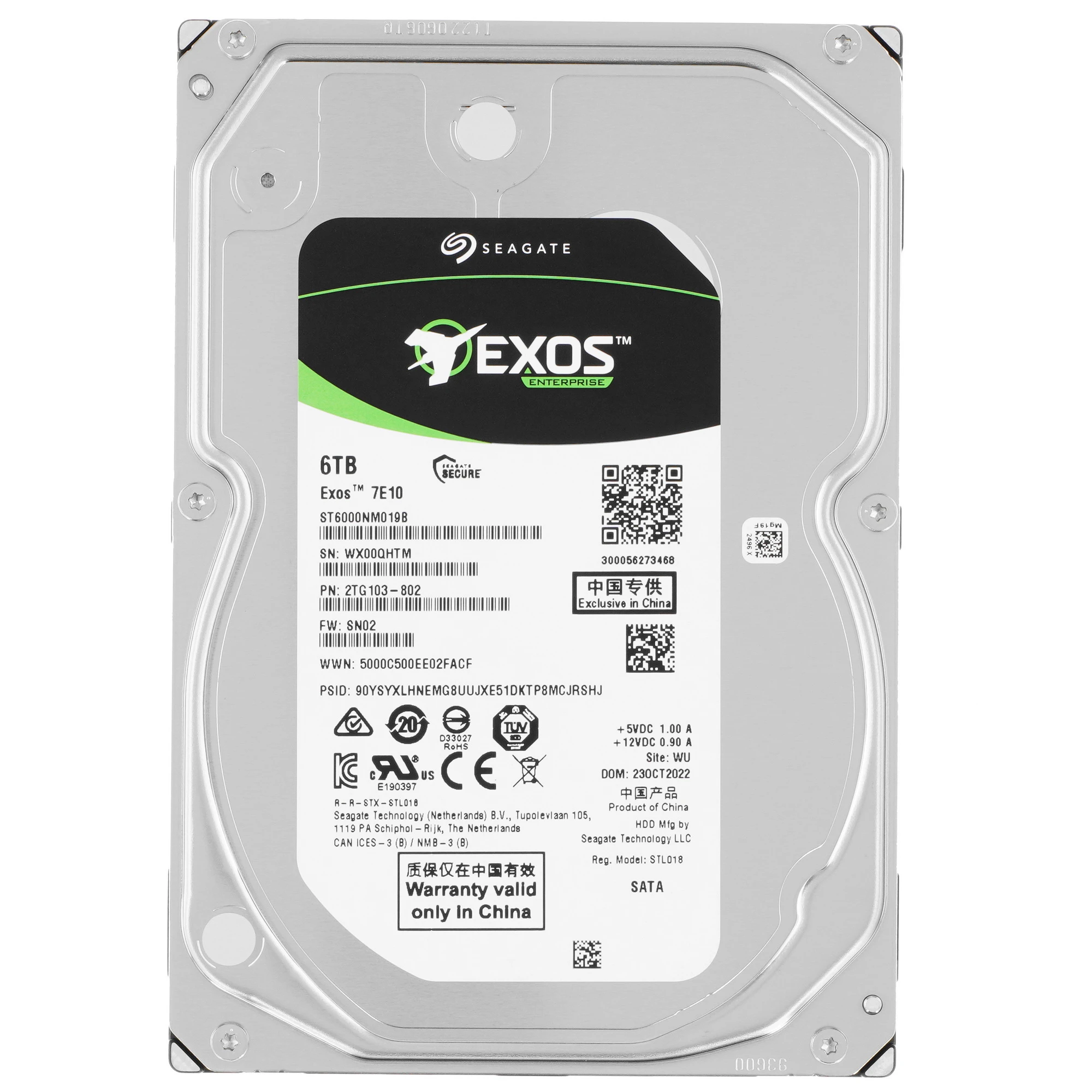 Жесткий диск 6Tb Seagate Exos 7E10 (ST6000NM019B)