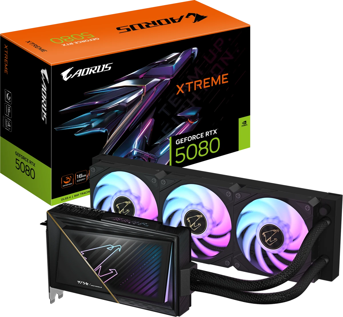 Видеокарта Gigabyte RTX 5080 Aorus Xtreme Waterforce 16G (GV-N5080AORUSX W-16GD)