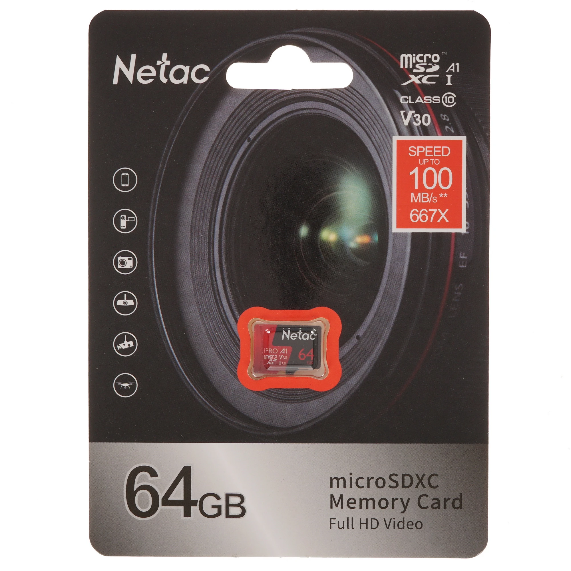 Карта памяти 64Gb Netac P500 Extreme Pro (NT02P500PRO-064G-S)