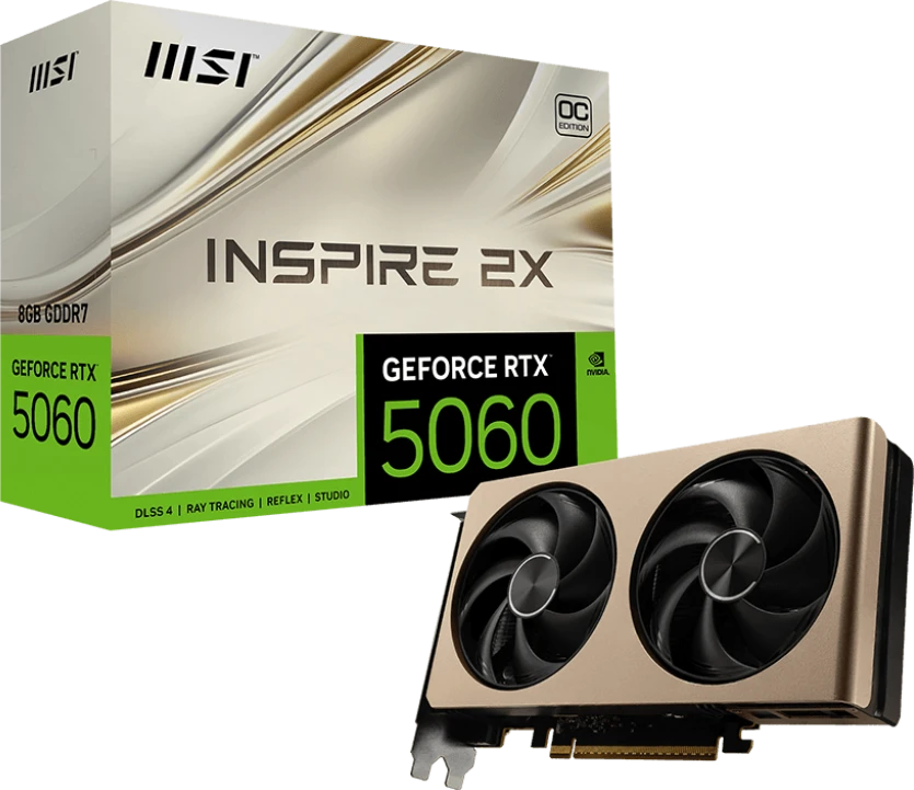 Видеокарта MSI RTX 5060 8G Inspire 2X OC