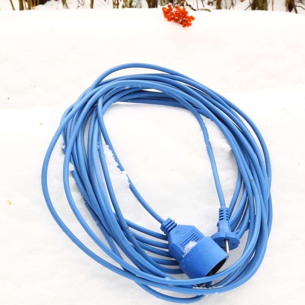 Удлинитель Power Cube PC-E1-F-10-R 10m 6А 1розетка Синий, морозостойкий 2*0,75мм2 на рамке