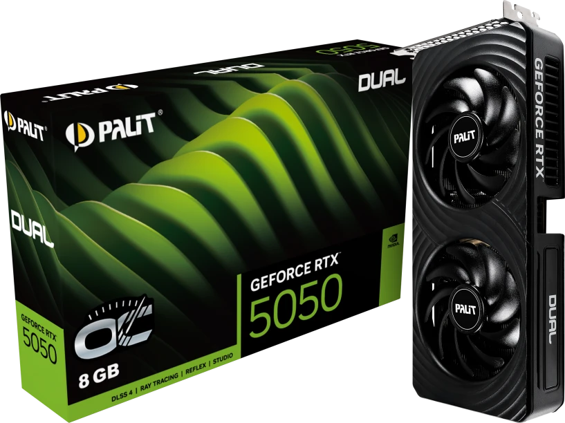 Видеокарта Palit RTX 5050 Dual OC (NE65050S19P1-GB2070D)