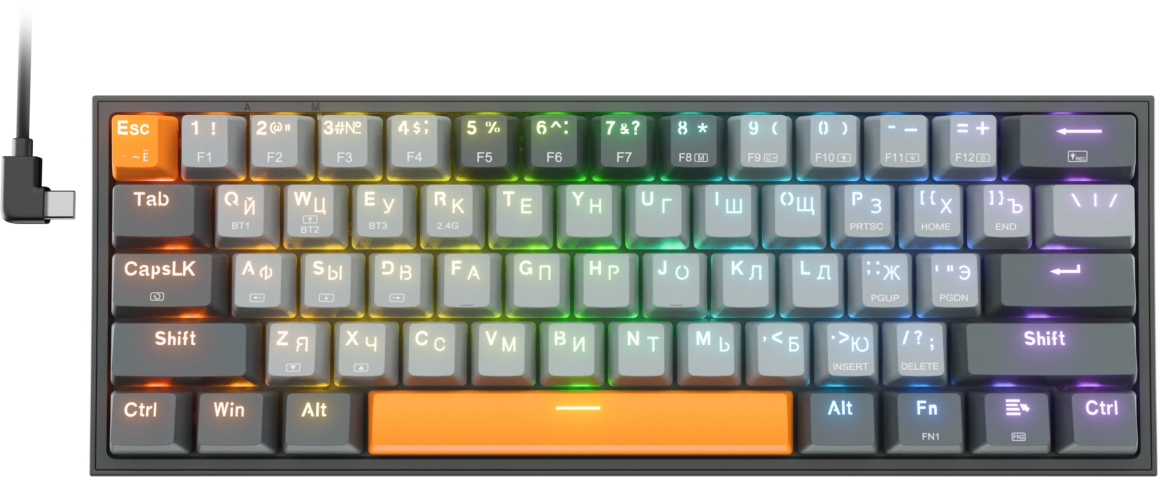 Клавиатура Redragon Fizz Pro (черный/серый) (72601)