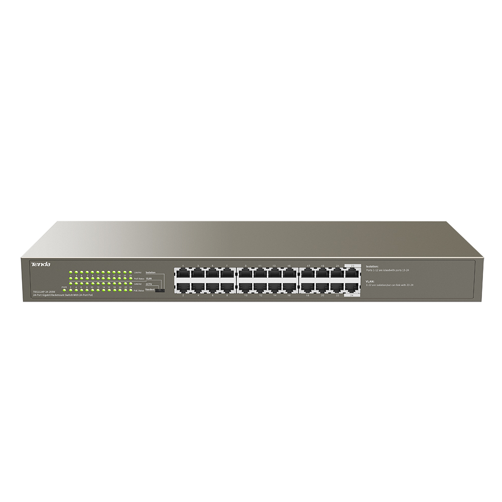 Коммутатор Tenda TEG1124P-24-250W